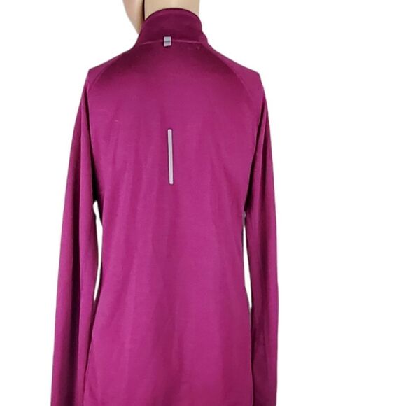 Nike Magenta 3/4 Zip Up Pullover Lightweight Sweatshirt - Picture 2 of 4